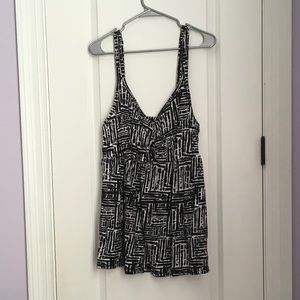 Torrid Black and white strap Blouse